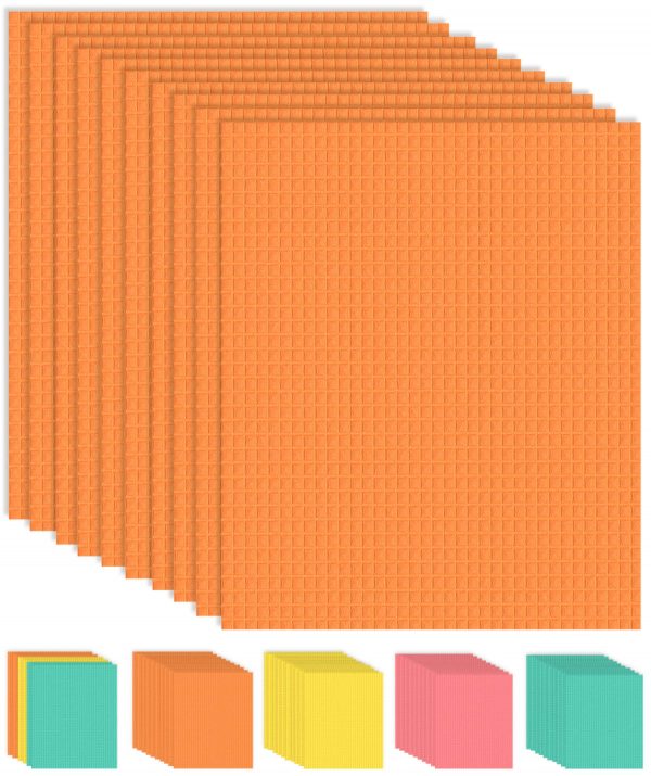 Swedish Dishcloths for Kitchen - Cellulose Sponge Dish Cloths, European Super Absorbent Microfiber, No Odor Biodegradable and Reusable Dish Towels, Non Scratch Pads, Cleaning Wipes Kitchen Rags