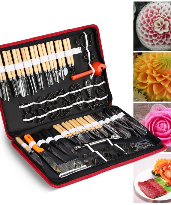 Carving Tools, 80PCS/Set Culinary Carving Peeling Tools Kit For Fruit/Vegetable Garnishing/Cutting/Slicing Set Garnish Tool Set Garnishing Cutting Slicing