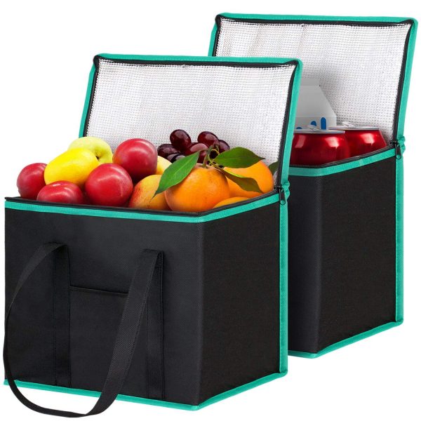 Insulated Reusable Shopping Bags Grocery Bags [2 Pack] with Handles
