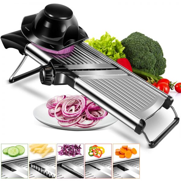 Adjustable Mandoline Food Slicer Stainless Steel Slicer Vegetable Potato Onion Food Slicer for Kitchen Cut Potato Chip Vegetable Onion