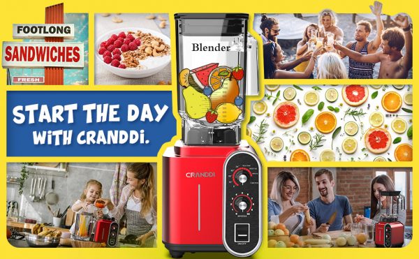 CRANDDI Blender, Professional High-Speed Countertop Blender - Image 7