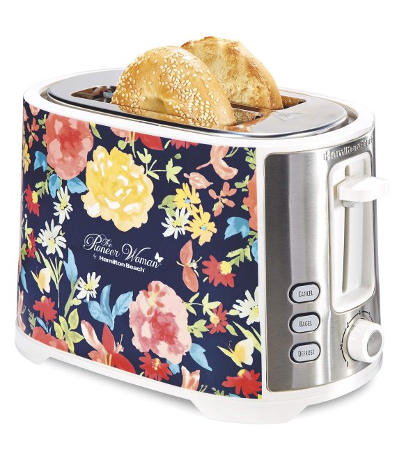 GreatBuy Pioneer Woman Extra-Wide Slot 2 Slice Toaster Fiona Floral