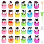 30pcs Vegetable Cutter Shapes Set, Mini Pie, Fruit and Cookie Stamps Mold, Cookie Cutter Decorative Food for Kids Baking and Food Supplement Tools Accessories Crafts for Kitchen