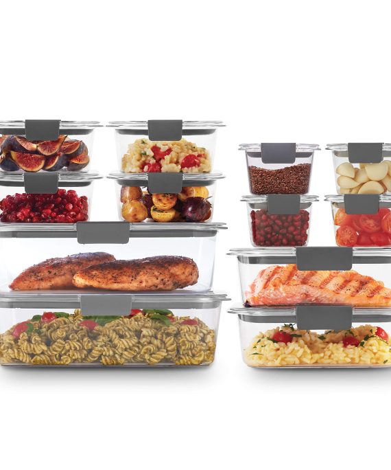 Rubbermaid Brilliance Storage 24-Piece Plastic Lids | BPA Free, Leak Proof Food Container, Clear