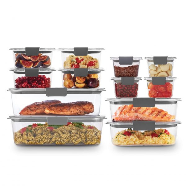 Rubbermaid Brilliance Storage 24-Piece Plastic Lids | BPA Free, Leak Proof Food Container, Clear