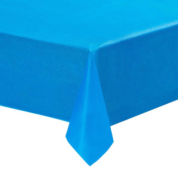Blue Plastic Tablecloths - 12-Pack, 54 x 108 Inches Table Cloths, Rectangular Disposable Table Covers, Fits up to 8-Foot Long, Buffet Banquets or Long Picnic Tables, Party Decoration Supplies, 4.5 x 9