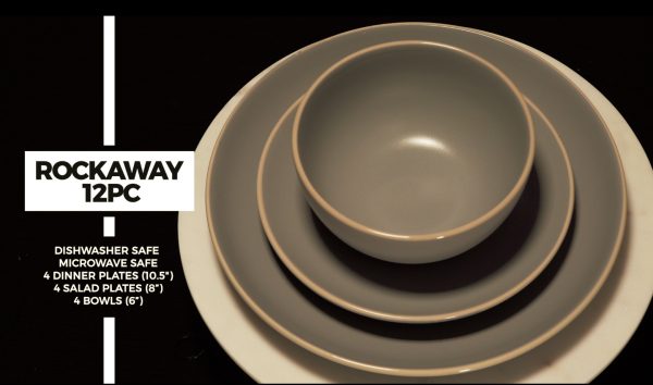 Gibson Home Rockaway 12-Piece Dinnerware Set Service - Image 7
