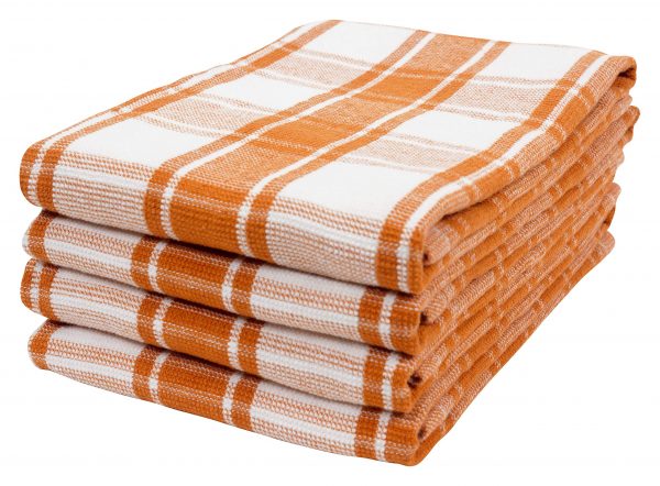KAF Home Yarn Dyed Reversible Terry Dish Towel Set of 4, 100-Percent Cotton, 18 x 28-inch Kitchen Towels (Sierra Check)