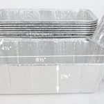 Disposable Aluminum 2 Lb. Loaf Pan with Clear Plastic Snap - Image 5