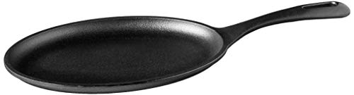 Victoria Cast Iron Fajita Skillet. Black Serving Platter.