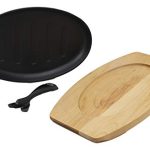 Japanese Steak Plate With Handle and Wood Base - Image 4