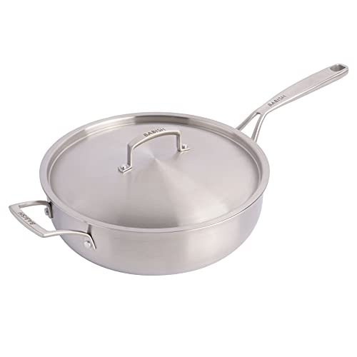 Babish Tri-Ply Stainless Steel Saute Pan w/Lid