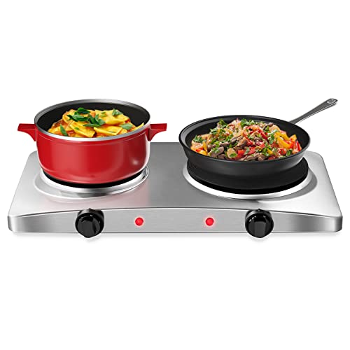 Countertop Powerful Stainless Steel Double Hot Plate Stove