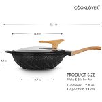 Aluminum Scratch Resistant 100% PFOA Free Induction Wok pan - Image 3