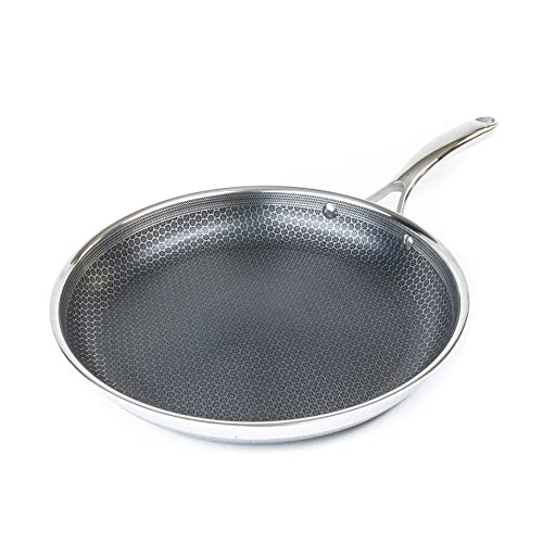 HexClad 12 Inch Hybrid Stainless Steel Frying Pan