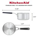 KitchenAid Stainless Steel Saucepan with Pour Spouts - Image 2