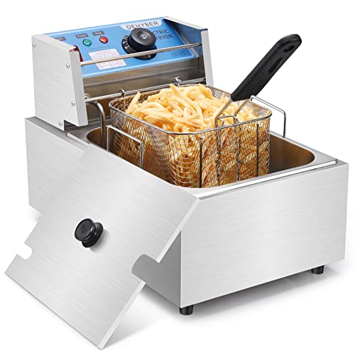Deep Fryer with Basket Handle and Temperature Limiter