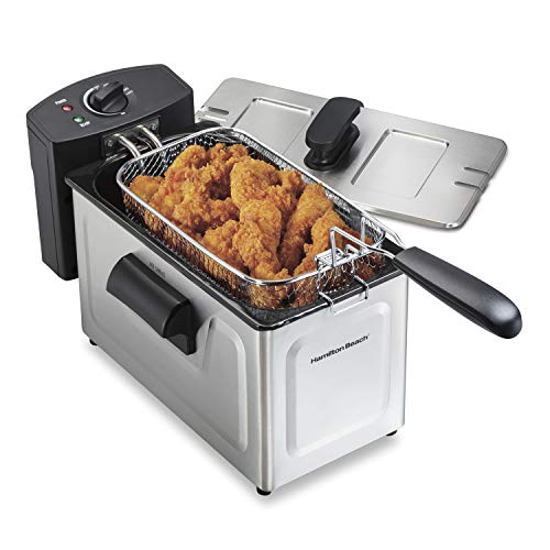 Electric Deep Fryer Hamilton Beach Frying Basket with Hooks