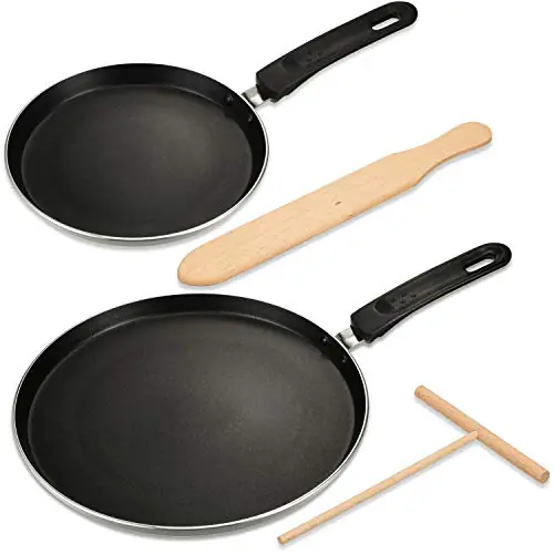 2 Pieces Non-Stick Crepe Pan Kitchen Omelette Frying Pan
