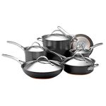 Anolon Nouvelle Copper Hard Anodized Nonstick Cookware Pots and Pans Set
