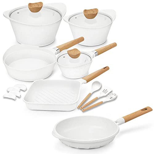 Non-stick induction cookware set pack