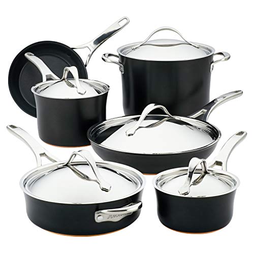 Anolon Nouvelle Copper Hard Anodized Nonstick Cookware Pots