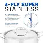 Cookware Set Clad Pots & Pans Sets - Image 2