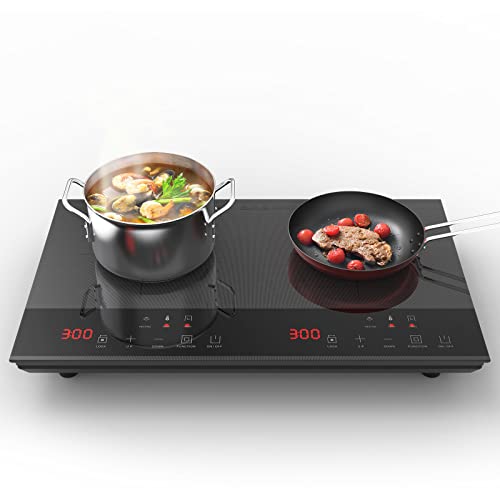 PAYISHO Total 1800W Double Countertop Burner Induction cooktop