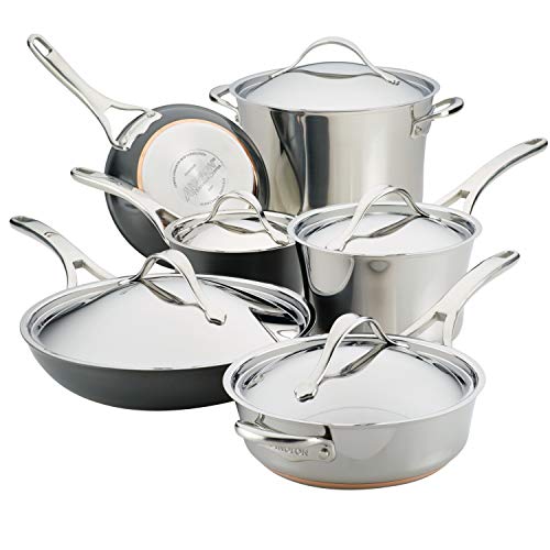 Anolon 11-Piece Stainless Steel Aluminum Cookware Set