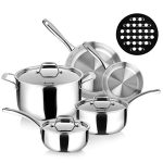 Duxtop Whole-Clad Tri-Ply Stainless Steel Induction Cookware Set