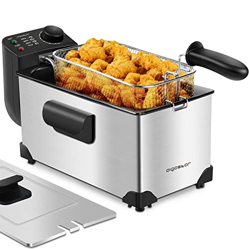 Deep Fryer with Basket with Temperature Limiter for Frying Chicken