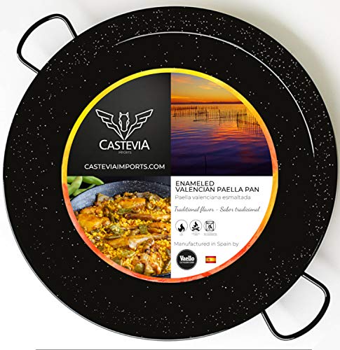 Castevia 20-Inch Enameled Steel Paella Pan
