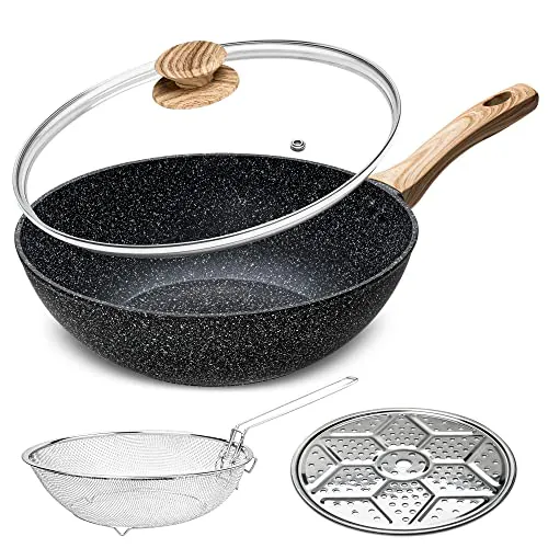 12 Inch Woks and Stir Fry Pan with lid