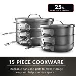 GRANITESTONE Stackmaster 15 Piece Nonstick Cookware Set - Image 3