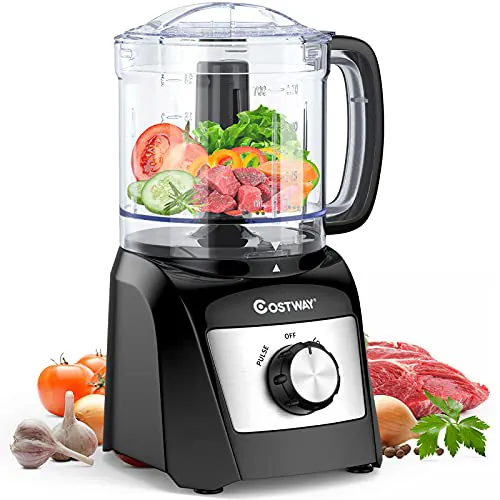 Black Food Processor with Easy Grip Handle