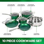 Diamond Granite Stone Classic Emerald Pots and Pans Set - Image 2