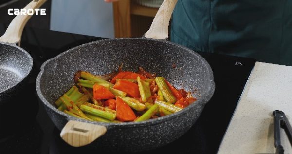 Carote Nonstick Saute Pan Induction Cookware Granite Deep Frying Pan - Image 7