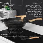 Aluminum Scratch Resistant 100% PFOA Free Induction Wok pan - Image 2