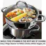 HOMI CHEF 5QT LARGE 4.5" DEEP 3-RIDGE Universal Steamer Cookware - Image 2