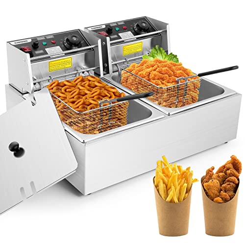 Professional-style Deep Fryer with Dual Baskets