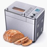 Stainless Steel Bread Maker with Nut Dispenser and Nonstick Pan
