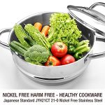 HOMI CHEF 5QT LARGE 4.5" DEEP 3-RIDGE Universal Steamer Cookware - Image 4