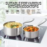 MICHELANGELO Stainless Steel Saucepan Set - Image 5