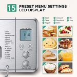 Stainless Steel Bread Maker with Nut Dispenser and Nonstick Pan - Image 2