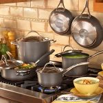 Anolon Nouvelle Copper Hard Anodized Nonstick Cookware Pots and Pans Set - Image 2