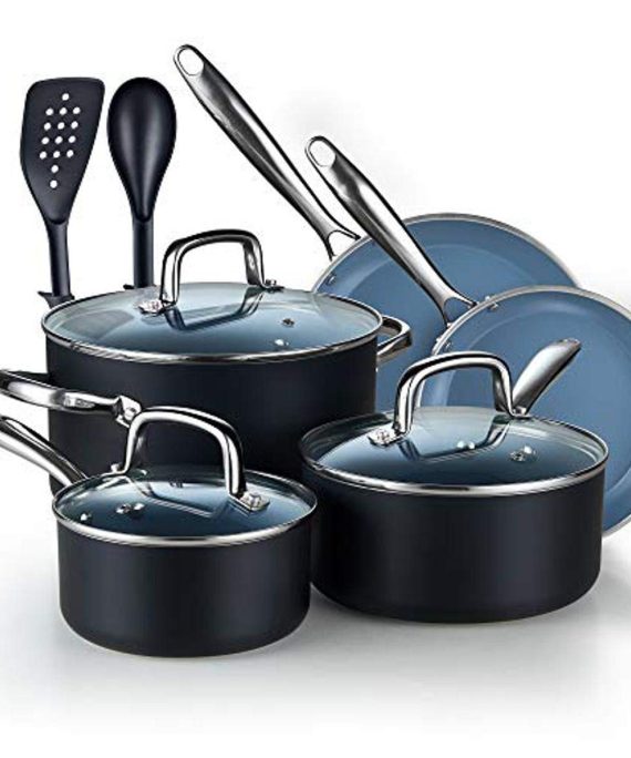 Cook N Home Coating Set Ceramic Nonstick Cookware