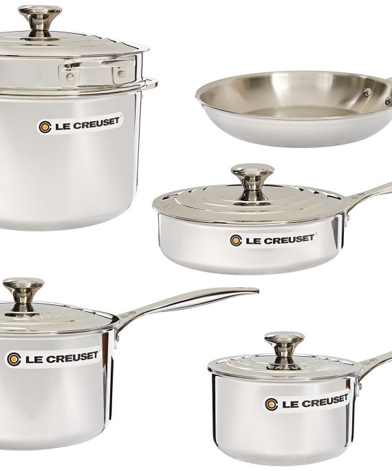 Le Creuset Tri-Ply Stainless Steel Cookware Set
