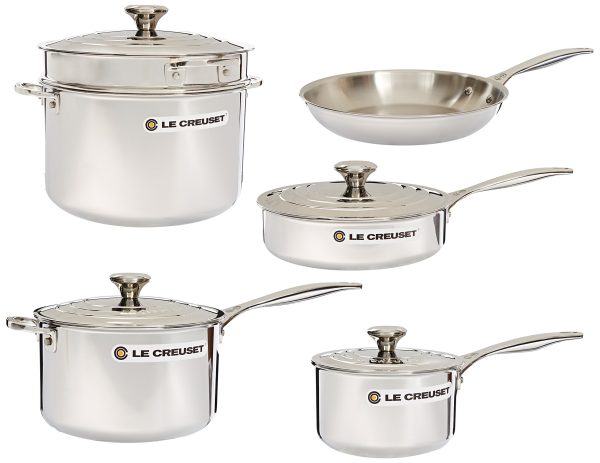 Le Creuset Tri-Ply Stainless Steel Cookware Set