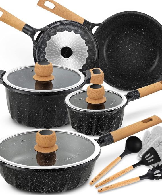 Cookware Set Nonstick 100% PFOA Free Induction Pots
