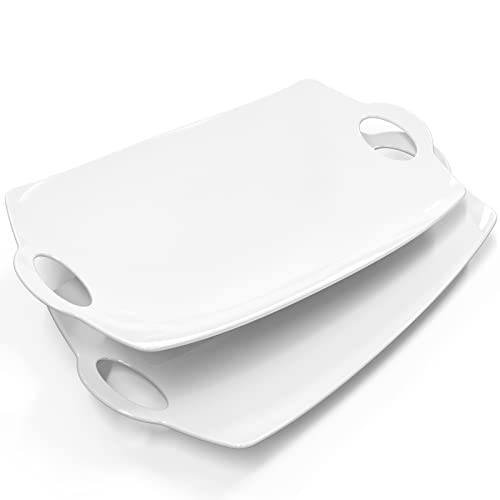 LAUCHUH Serving Tray with Handle Extra Large